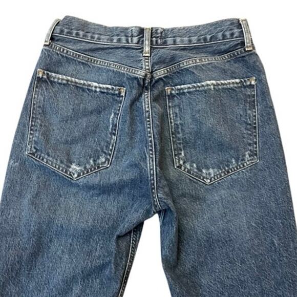 Agolde Riley High Rise Distressed Button Fly Jeans Size 26 - Picture 6 of 7